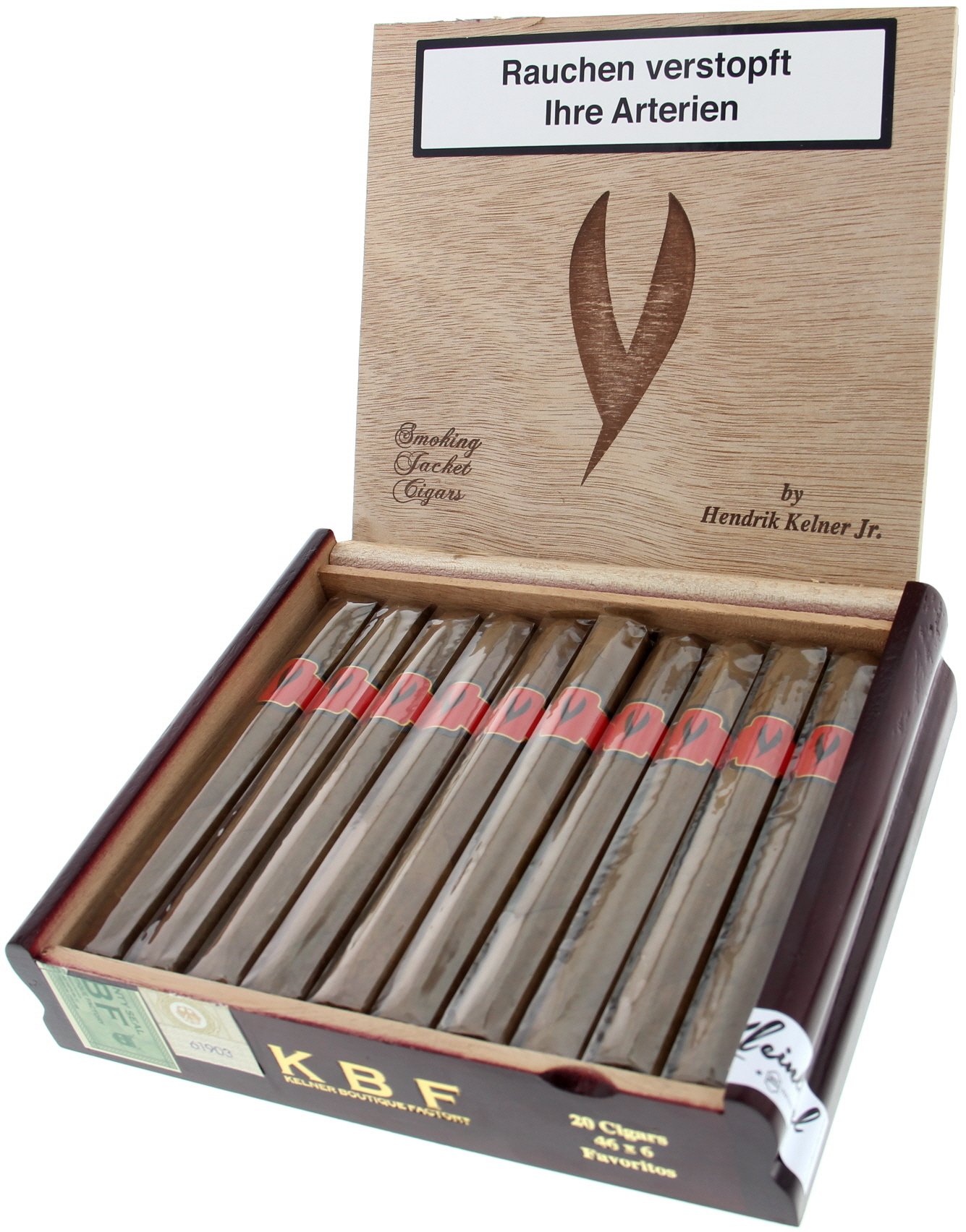 Smoking Jacket Red Label by Hendrik Kelner Jr. Favoritos Kiste offen