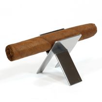 Cigarrenbank Metall chrom poliert groß