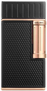 Colibri "Julius" schwarz matt/rosegold mit doppelter Schrägflamme